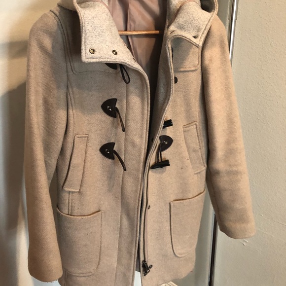 United Colors of Benetton Size 2 Beige Wool Coat - Picture 3 of 7